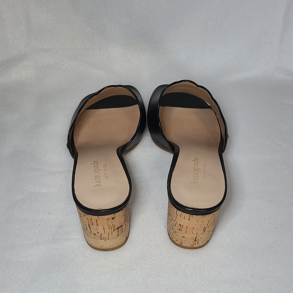 Kate Spade Warren Scalloped Leather Sandals Mules Size 7.5 - Picture 13 of 16